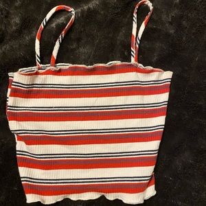red striped tank top cropped